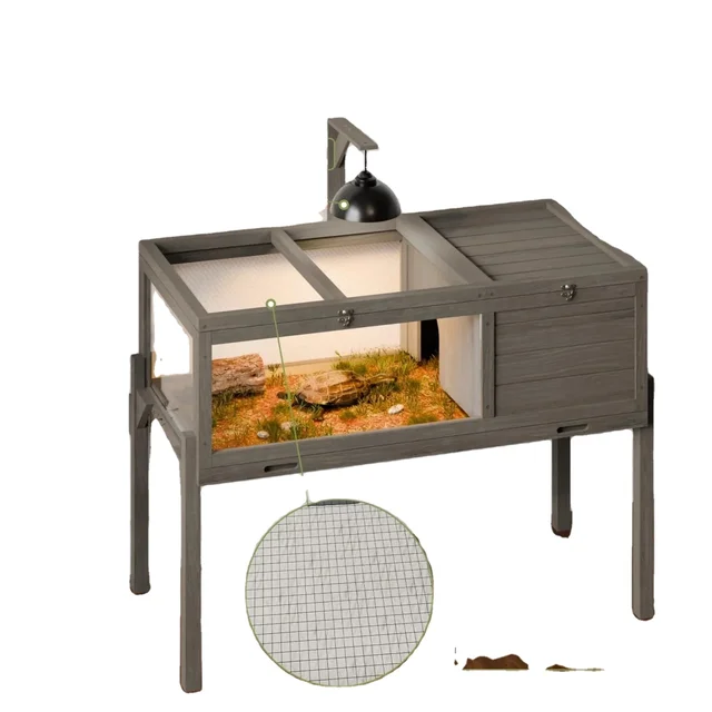 Lizard Habitat Tortoise House Rolling Tortoise Enclosure with Light Stand Reptile Enclosure Small Animal Cage with Stand Legs 1