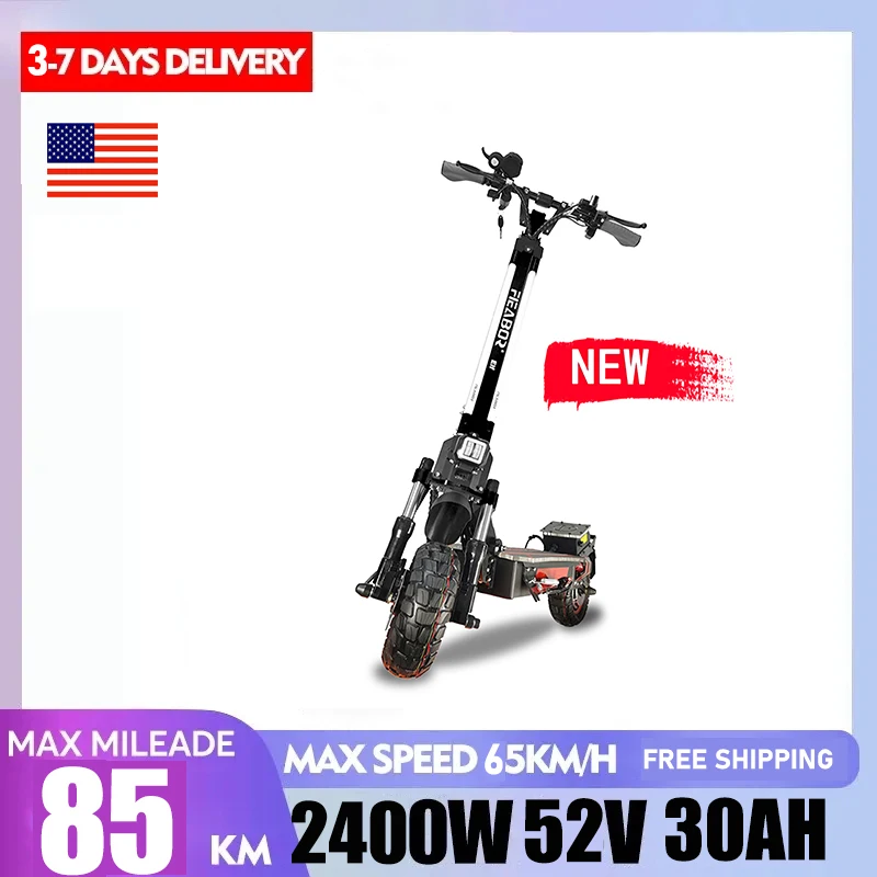 

2023 US Stock ARWIBON ELF Plus 10.8 Inch 52V 2400W 85km Off-road Vacuum Tire Fast Mobility Electric Scooter Manufacturer