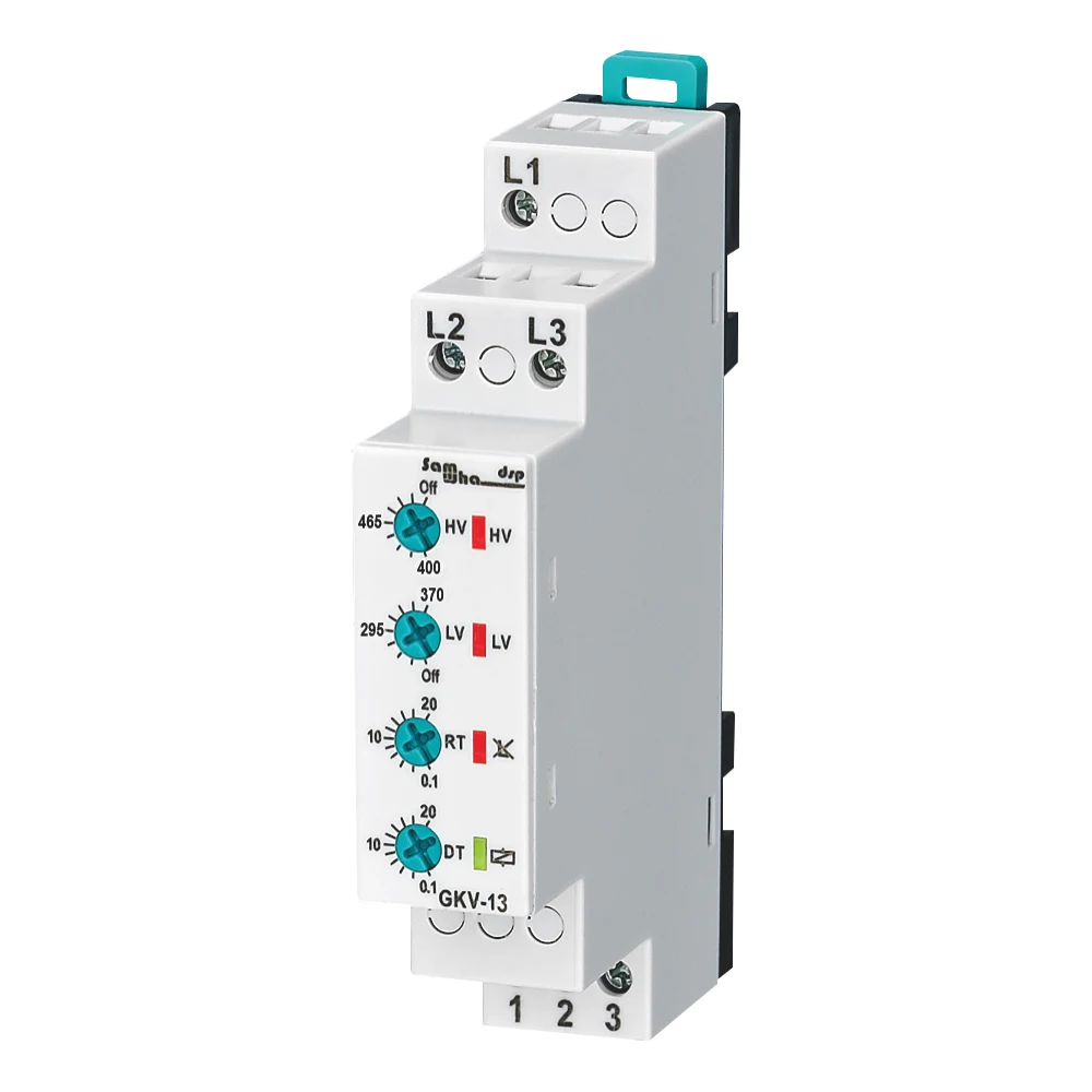Samwha-Dsp GKV-13,GKV-13F 3*380VAC Non-Neutual Three-Phase Under&Over Voltage Phase Sequence Relay