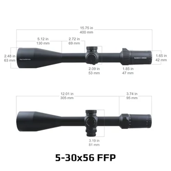 Vector Optics Taurus 3-18x50/4-24x50/5-30x56 FFP Tactical Riflescope With Illumination For Long Range Shooting Hunting Fit .338 4