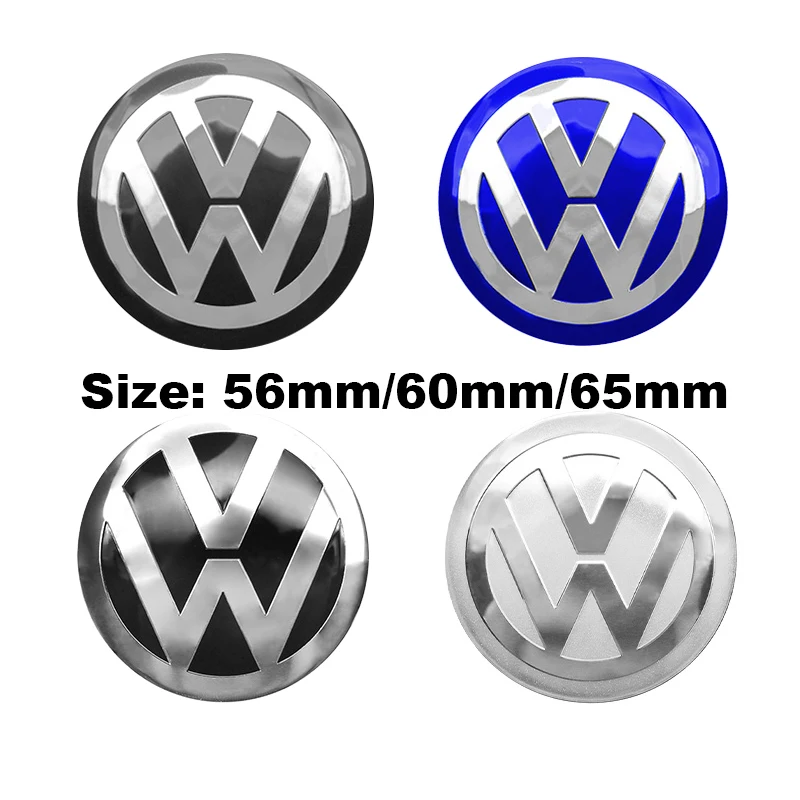 Car Wheel Center Cover Stickers Hub Cap Car Accessories For Volkswagen R Golf 4 Motion GTI Polo Touran Octavia 4pcs 56/60/65mm wheel hub covers wheel hub caps