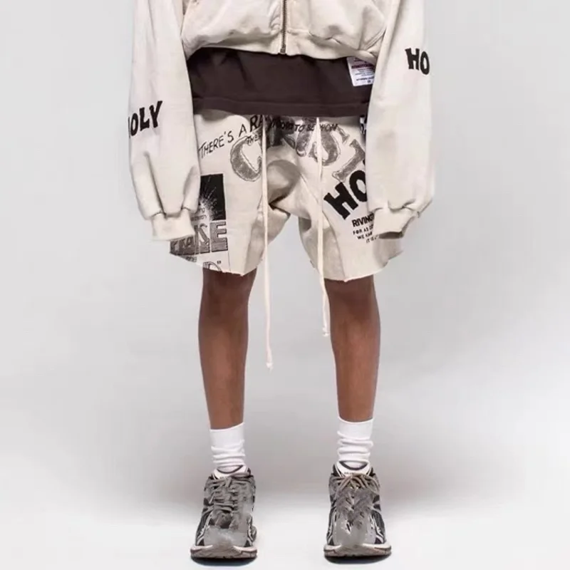 

RRR123 High Quality Printed Shorts Men Women 1:1 Y2k Summer Basketball Men Clothing Y2k Streetwear Pure Cotton