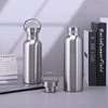Portable Stainless Steel Water Bottle with handle 2000ml/1000ml/500ml Sports Flasks Travel Cycling Hiking Camping bicycle flask 2