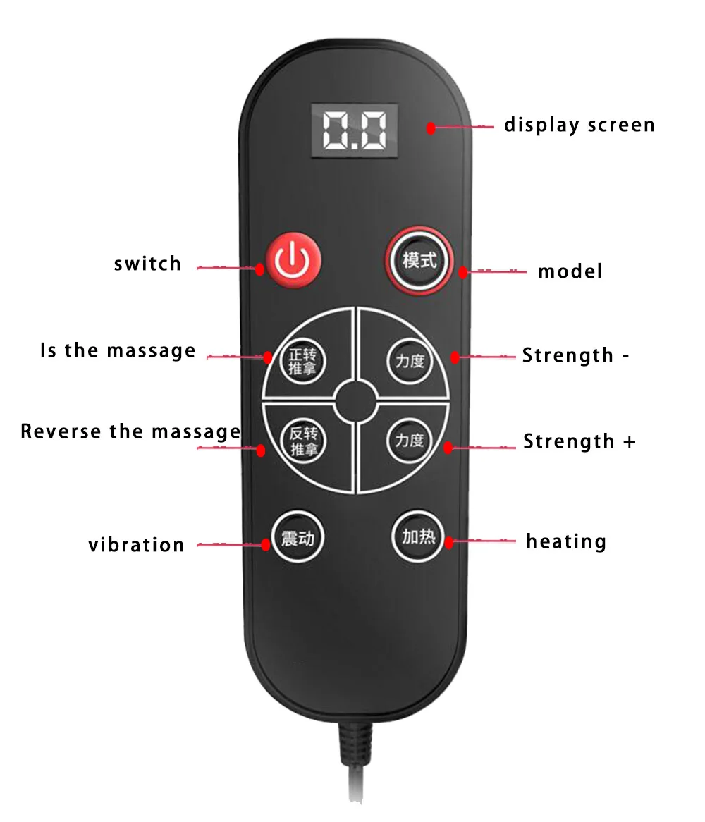 Vibrating Electric Cervical Neck Back Body Household Massage Chair Massage Pad Muscle Stimulator with Heating Device
