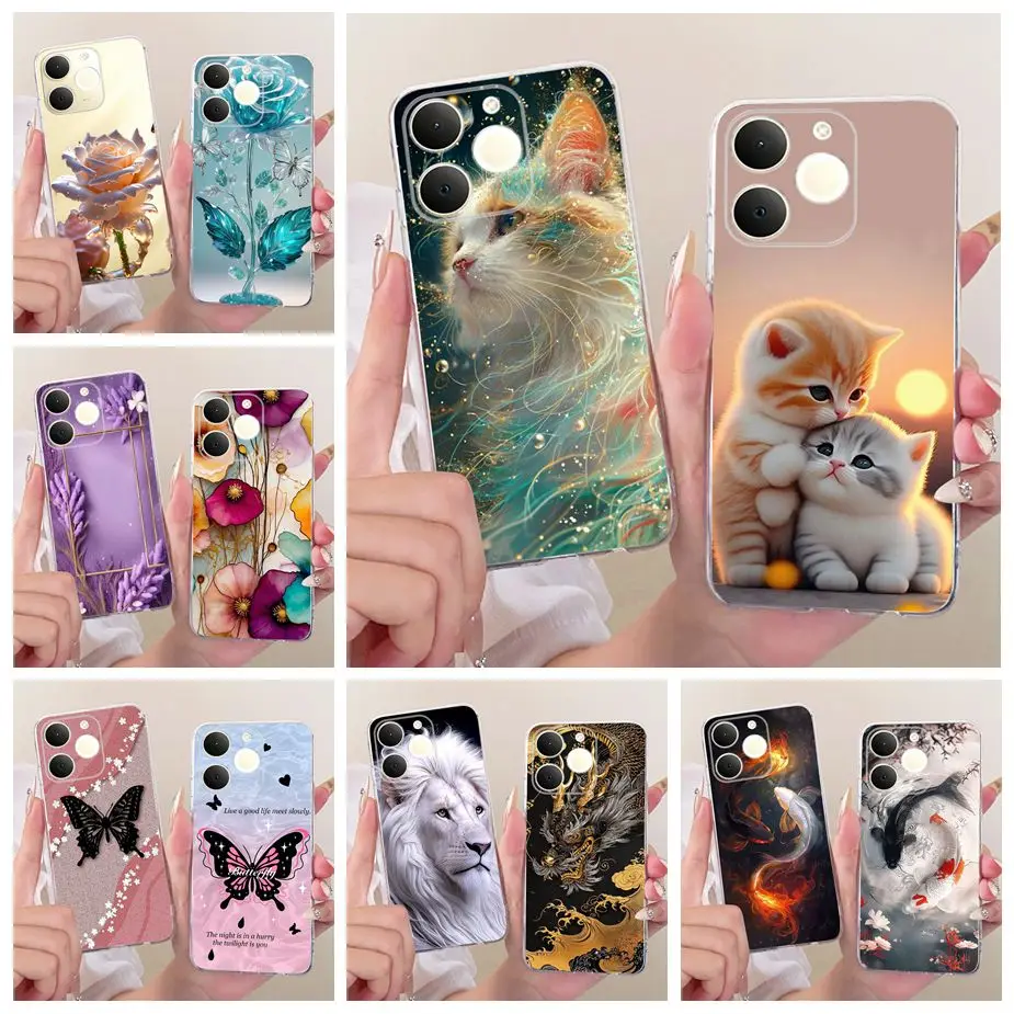 Cute Cat Painted Soft Slim Phone Case - Enhanced Protection with Stylish Design