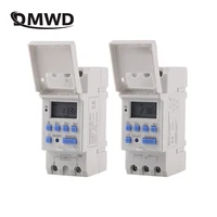 Free shipping THC15A Din Rail 2 wire Weekly 7 Days Programmable Digital TIME SWITCH Relay Timer Control AC 220V 230V 12V 24V 16A 1