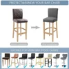 Waterproof Short Back Chair Cover Stretch Bar Stool Seat Cover Slipcover For Banquet Hotel Bar Cheap Spandex Chair Protector 1PC 5