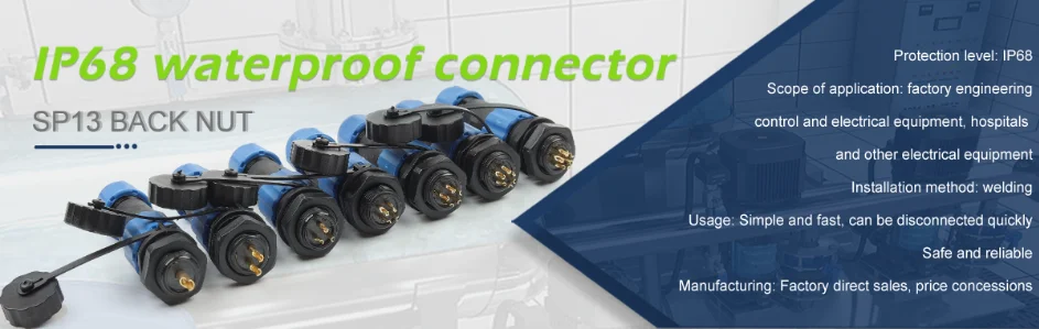 Description Picture 2 of itemIP68 Waterproof Connector M16 Screw Splicing Quick Wire Cable Terminal block 2/3 Pin Outdoor Plug Straight Conductor Connector