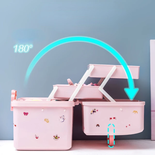 Átlátszó Baba Haj Tartozékok Tároló Doboz Nagy Kapacitású Fejkötél Fejpánt Kijelző Állvány Többrétegű Ékszer Szervező - Image 4