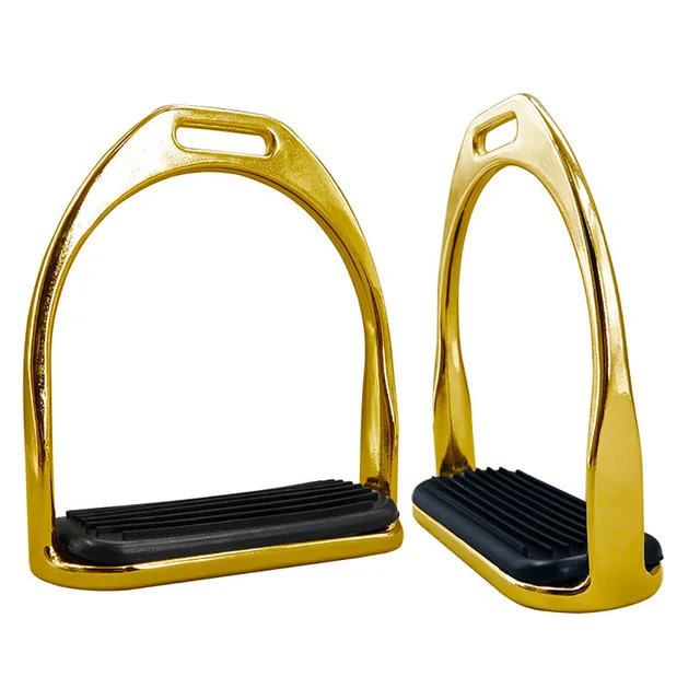 1 Pair 120mm Stainless Steel Horse Stirrup Riding Equipment Equestrian Stirrups Anti-slip Rubber Pad Horse Accessories 3