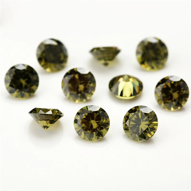 10pcs Per Size Total 50pcs Round Cubic Zirconia Stone 4mm 5mm 6mm 7mm 8mm Mix 5Size AAAAA Loose CZ Synthetic Gemstone
