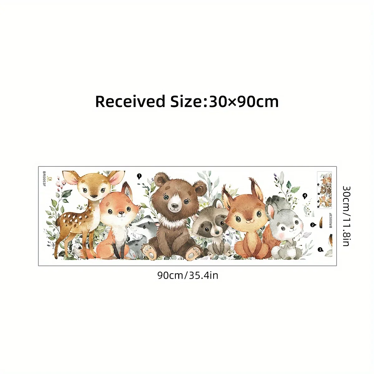 Wall Stickers Cartoon Cute Animal for Bedroom Kids Room