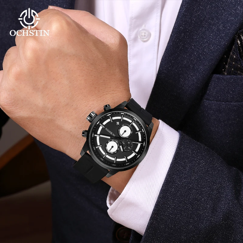 OCHSTIN Legend Multifunction Quartz Core Promotional Model 2024 Fashion Men's Quartz Watch Men's Chronograph Watch