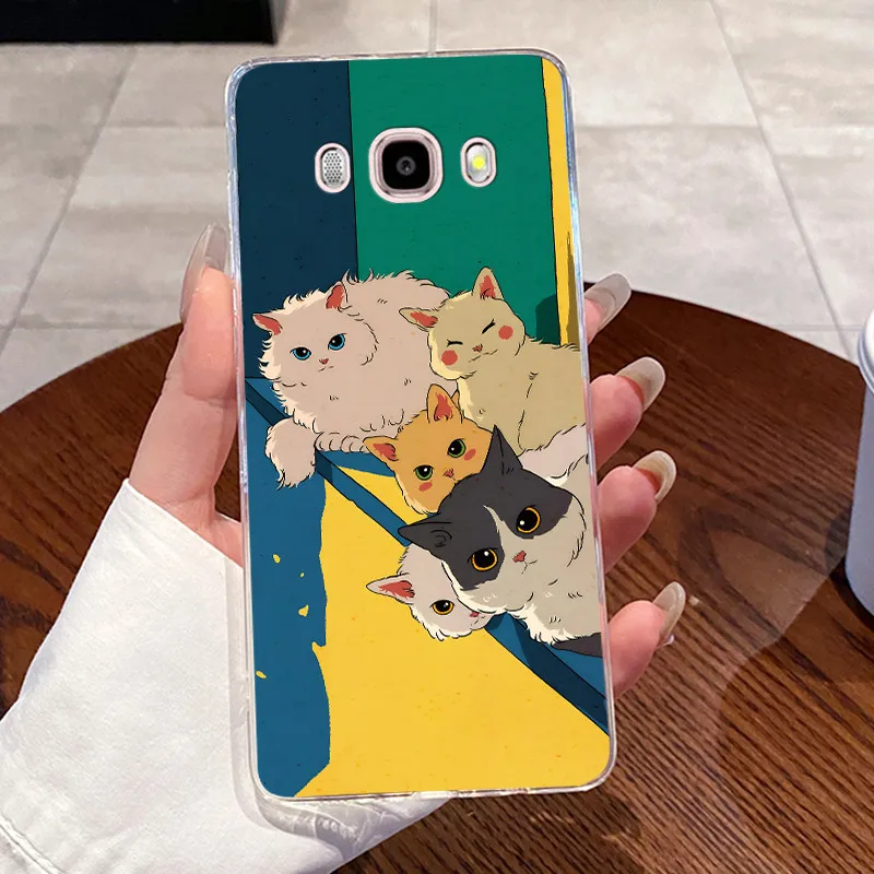 Aesthetic Cute Cat Transparent Phone Case Cover