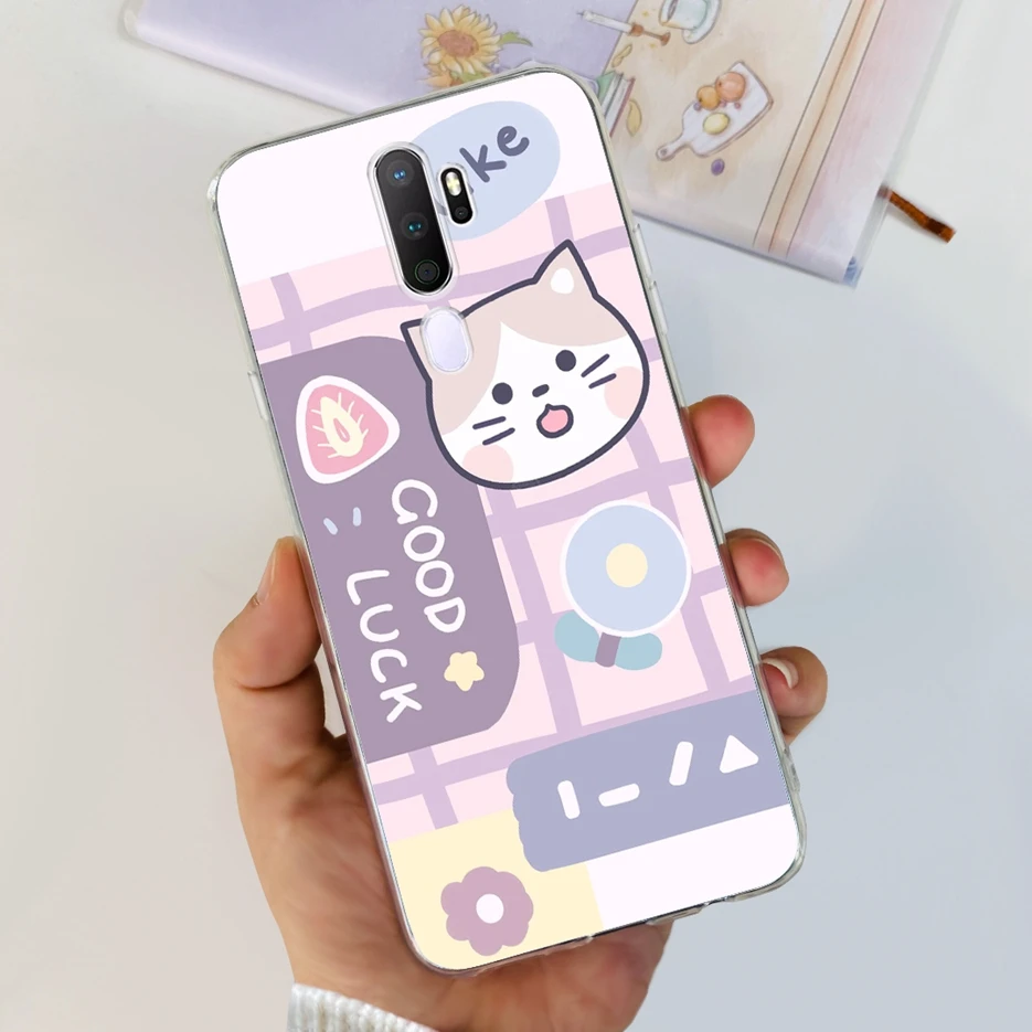 Stylish Painted Clear Silicone Phone Case, Soft Protective Cover