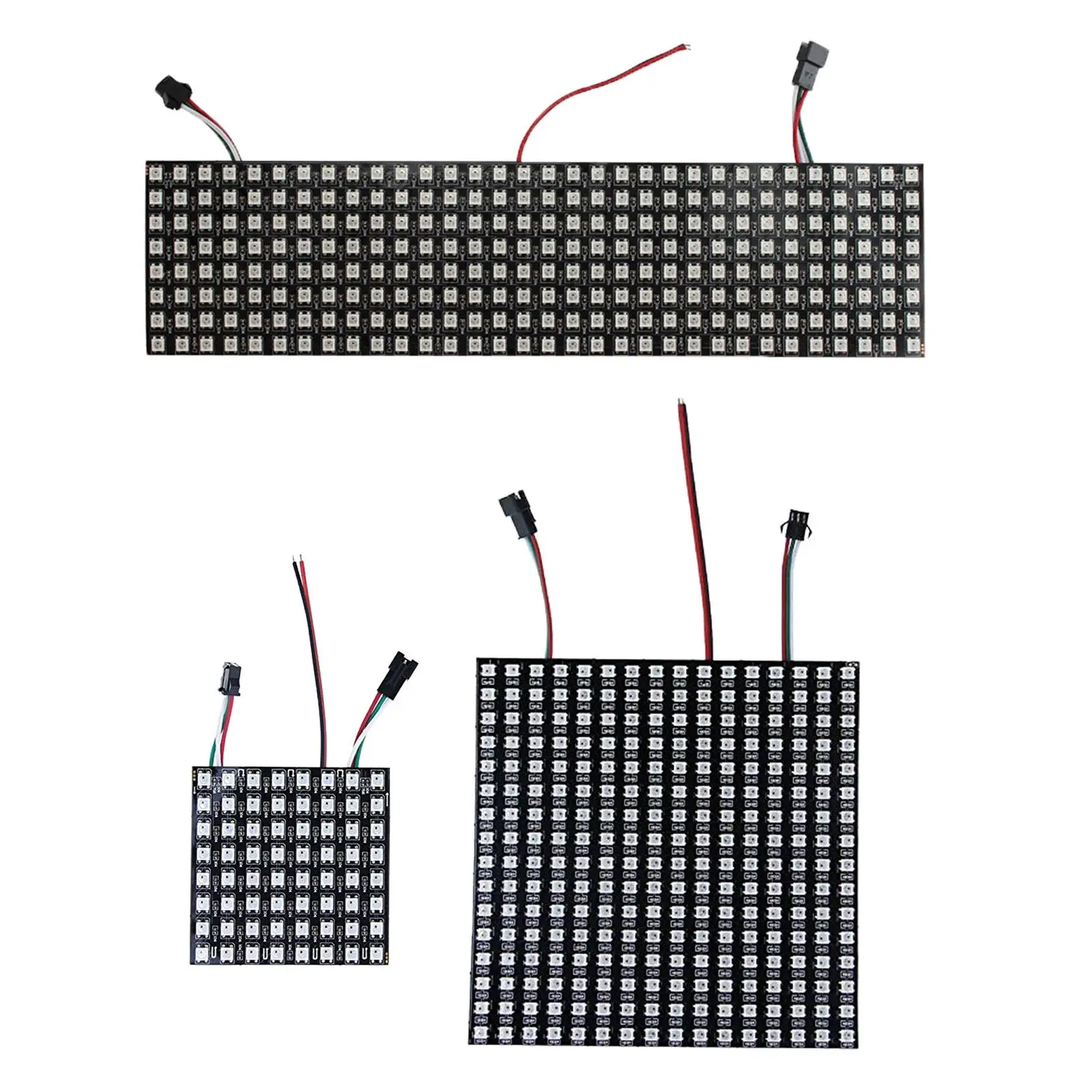 LED 픽셀 매트릭스 패널 스크린, WS2812B 프로그래밍된 개별 주소 지정 가능 검정색