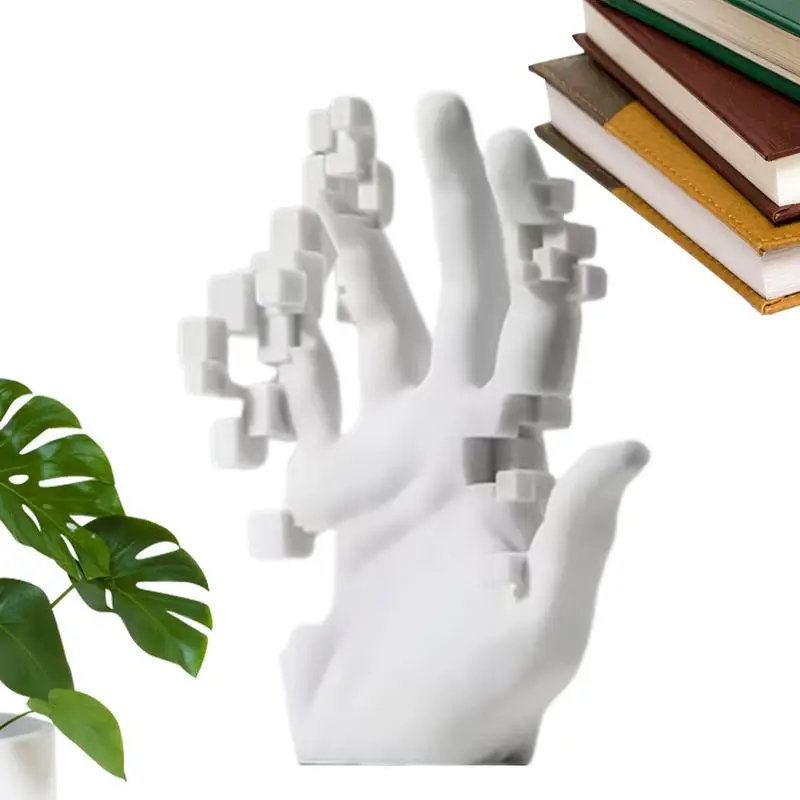 

Mosaic Hand Palm Artwork Resin Crafts Room Decoration Furnishings Statue Doll Ornaments Modern Decor Ornaments Unique 3D Design