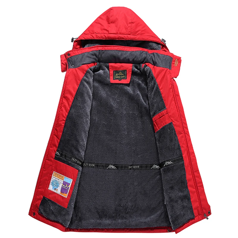 Winter Fashion Hooded Parkas Men New Arrival Plush Warm Parka Loose Wool Liner Thicken Outwear Windproof Parkas Plus Size 9XL