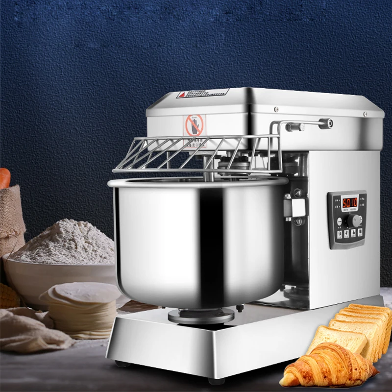 

Dough Mixer Commercial Small Automatic New Double Action Kneading Electromechanical Live Bread Mixer 10/15kg