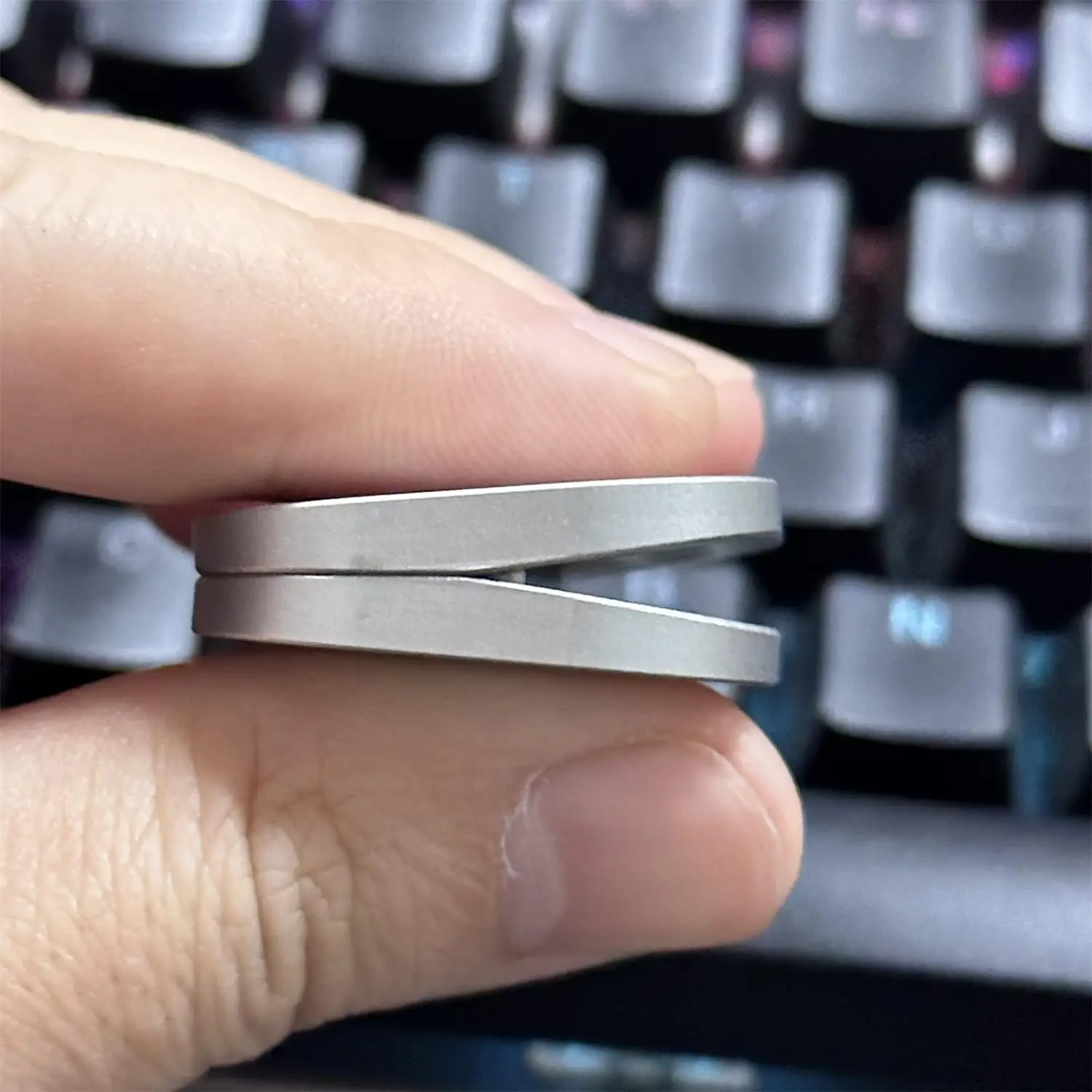 See-Saw Fidget Toys Adults, Metal Fidget Cliker Magnetic Fidget Slider for Boys, Men Stress Relief Anxiety - Image 2