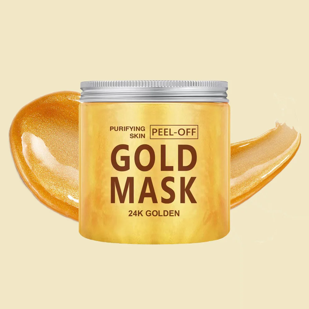 Gold Purifying Peel-Off Facial Mask with Aloe Vera & Niacinamide - Deep Clean & Nourish, 200g