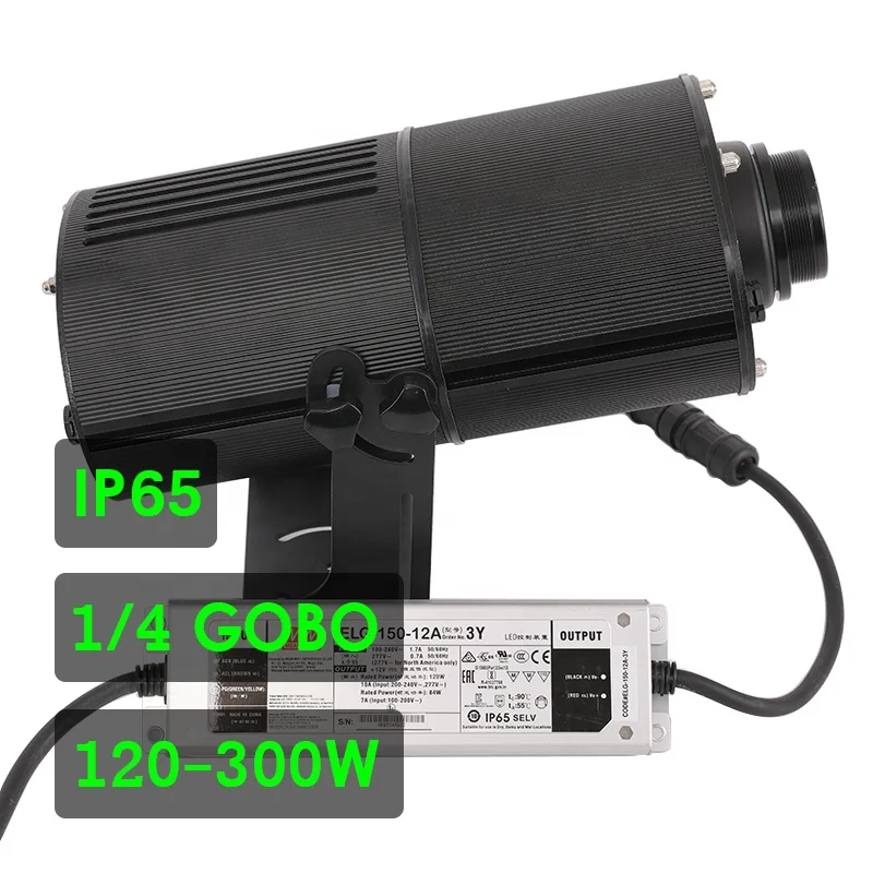 Outdoor Gobo 200W 120W 300W Waterproof IP65 High Power Wall Projector Gobo Film Lighting with Remote Controller