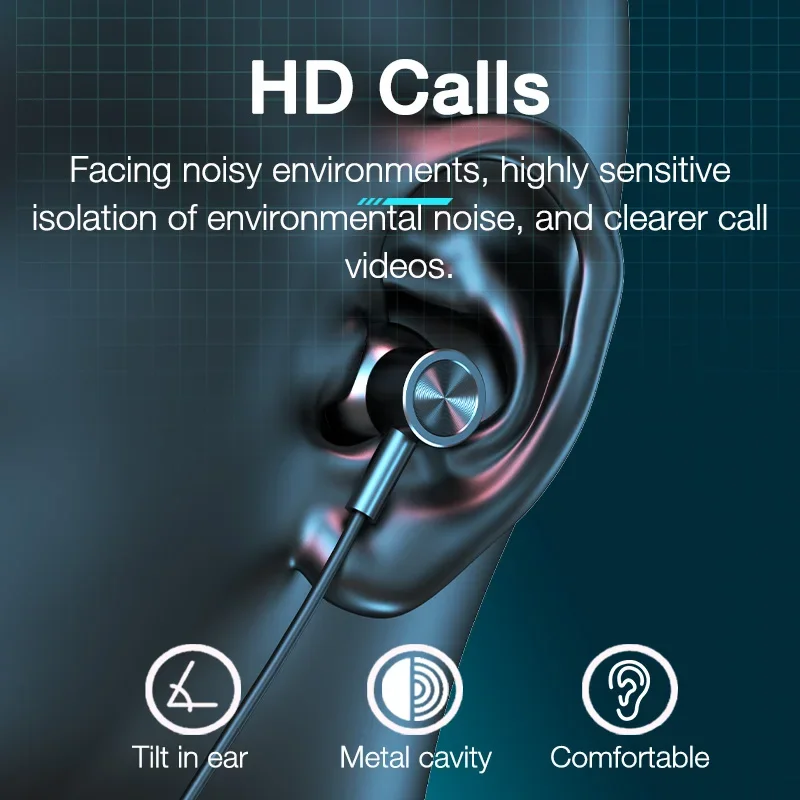 EARDECO BT128 100 Hrs Playback Bluetooth Headphone Bass Wireless Headphones Stereo Sport Auriculares Bluetooth Earphone Headphone Mic - Image 6