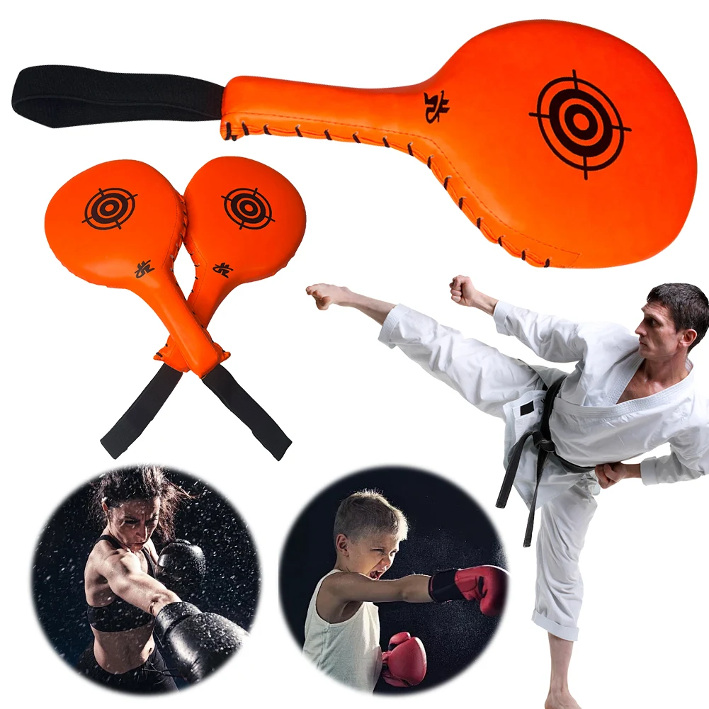 Boxing Focus Pads Boxing Hand Target PU Leather Punching Mitts Wear Resistant Kick Gloves Pads for MMA Muay Thai