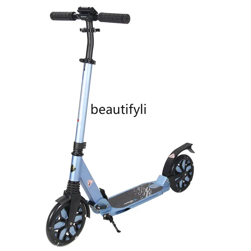

zq Scooter Adult Youth Campus Work Two-Wheel Scooter Flashing Wheel 4-18 Years Old