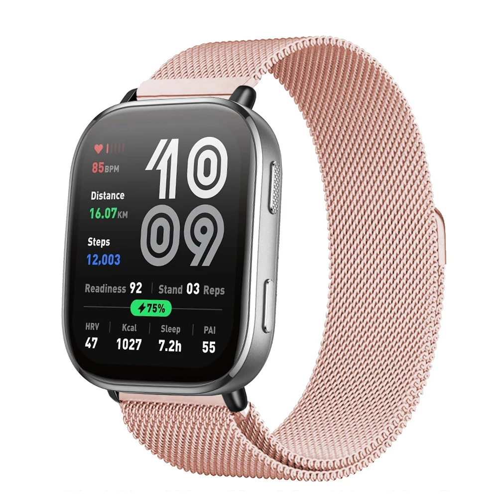 Magnetic Metal Mesh Smartwatch Wristband - 22mm Strap Bracelet