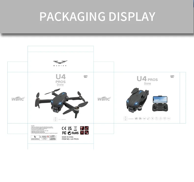 U4 PROS Mini Drone 4K Professionnel Toy Drone description image 11