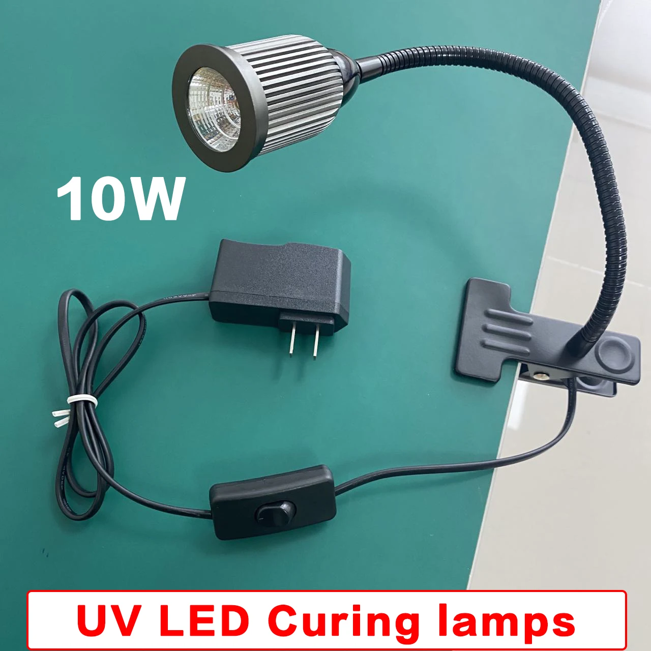 10W High Power UV Curing Lamp Shadowless Glue Glass Acrylic Green Oil Repair Nail Polish Curing Lamp UV glue 395nm 365nm