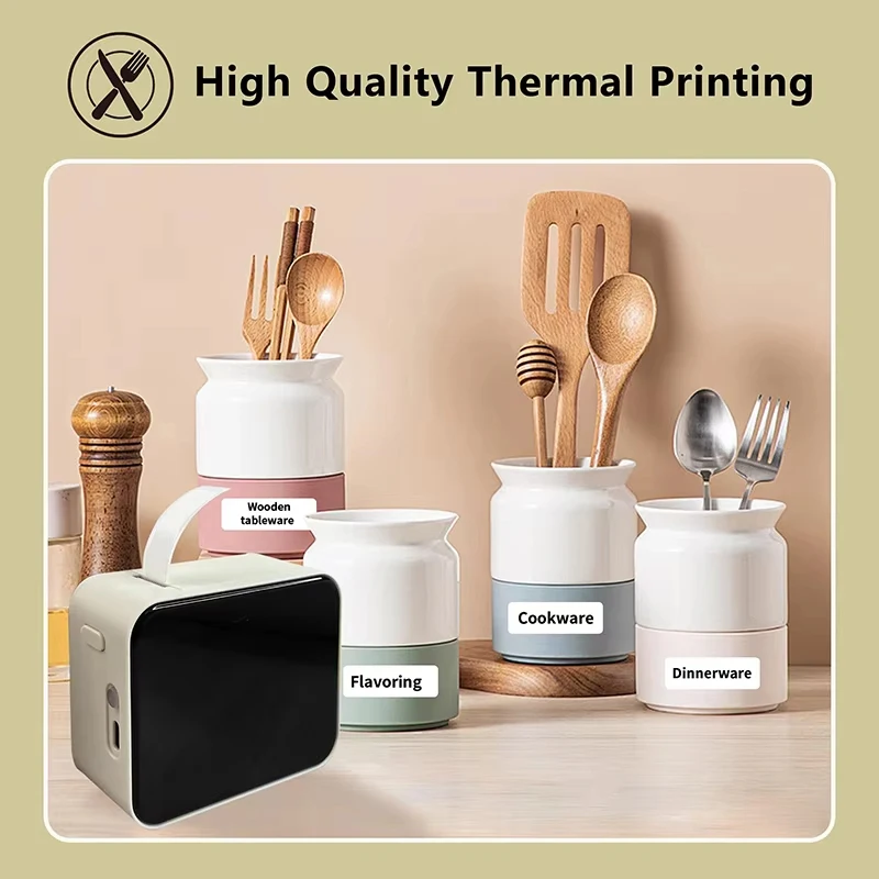 Marklife P15 Mini Portable Label Printer Smart Pocket Printer Thermal Adhesive Sticker Labeling Machine ot 3PK Label Paper NoInk - 3