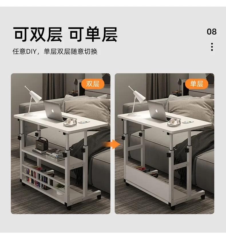 Description Picture 2 of itemSH AOLIVIYA Bedside Table Can Be Moved Simple Rental House Table Home Student Desk Simple Dormitory Lift Computer Desk