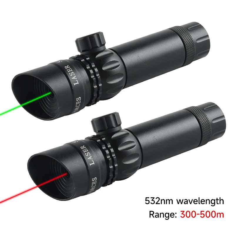 Laser Sight Red Dot Laser Sight 532nm Green Laser Sight Red Hunting Emitter + 20mm Ring Rail QD Barrel Scope Mount + W/Remote Switch + 16340BY