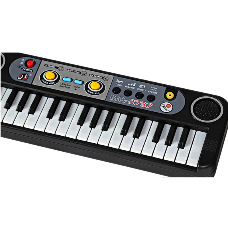 Kids Musical Instrument Toys Piano Mini 37 Keys Electone Keyboard With Microphone Childrens Learning Educational Puzzle Toys 4