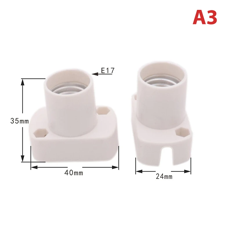 White Mini Screw Lamp Base lamp holder lamp bulb holder lamp base E12 E14 E17 supporto Lamp holder Light Bulb Socket Holder Adapter 100-250V AC