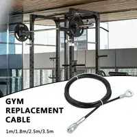 Super Strong Home Gym Cable 5mm 1/1.8/2.5/3.5 Meters Pulley Rope Fitness Steel Cables Extension Lifting Wire Equipment C1E5 1