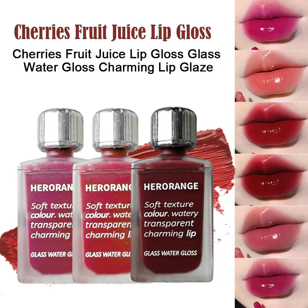 

Transparent Water Glossy Orange Lip Gloss Red Mirror Stain Long-lasting Tint Lipsticks Liquid Cosmetics Jelly Moisturizing T1K0