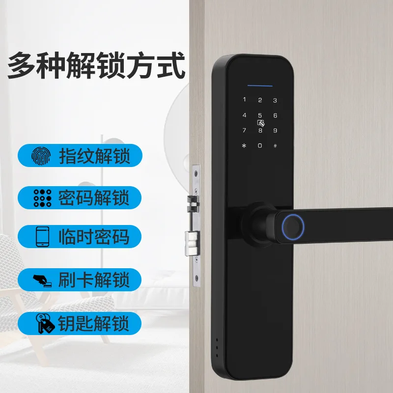 Indoor Door Fingerprint Lock APP Remote Control Electronic Intelligent Door Lock Swipe  Graffiti Bluetooth inertia graffiti stunt car toy 4wd 2 4ghz mini remote control car double sided rotating vehicles 360 flips kids for boys