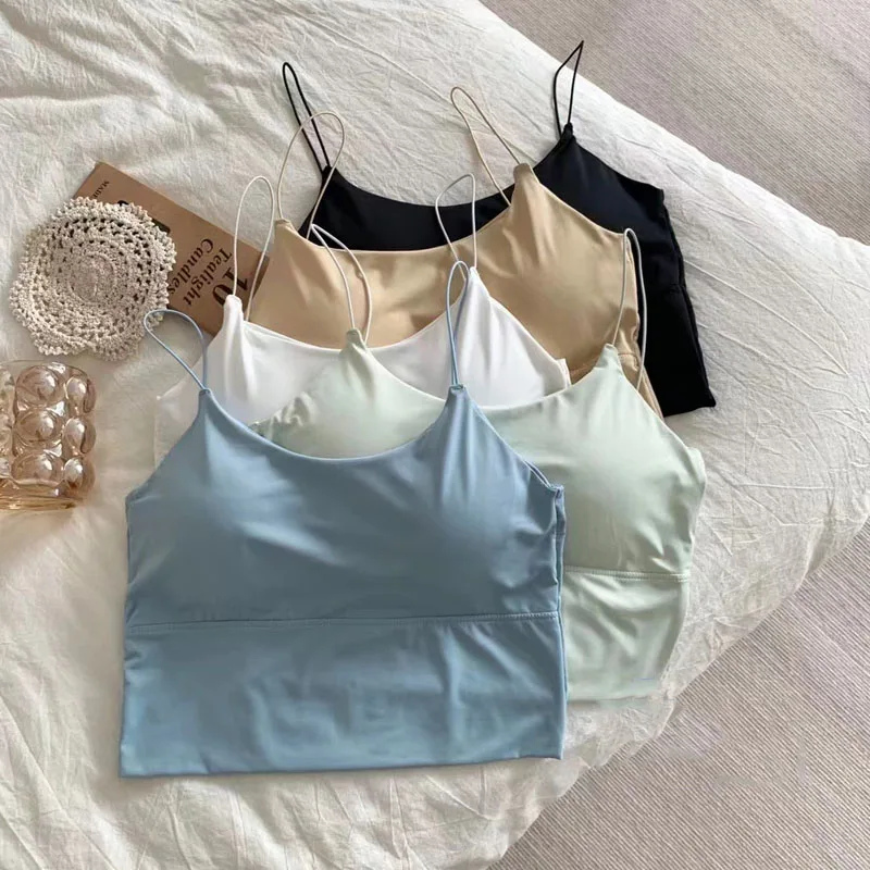 Haut Bretelles Ellesse Modal Bleu Et Blanc - Taille 10, Avec Soutien-gorge Intégré