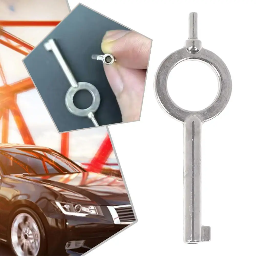 1pcs American Style Universal Flat Key Blank Special Key Handcuffs Lock Zinc Alloy Keychain