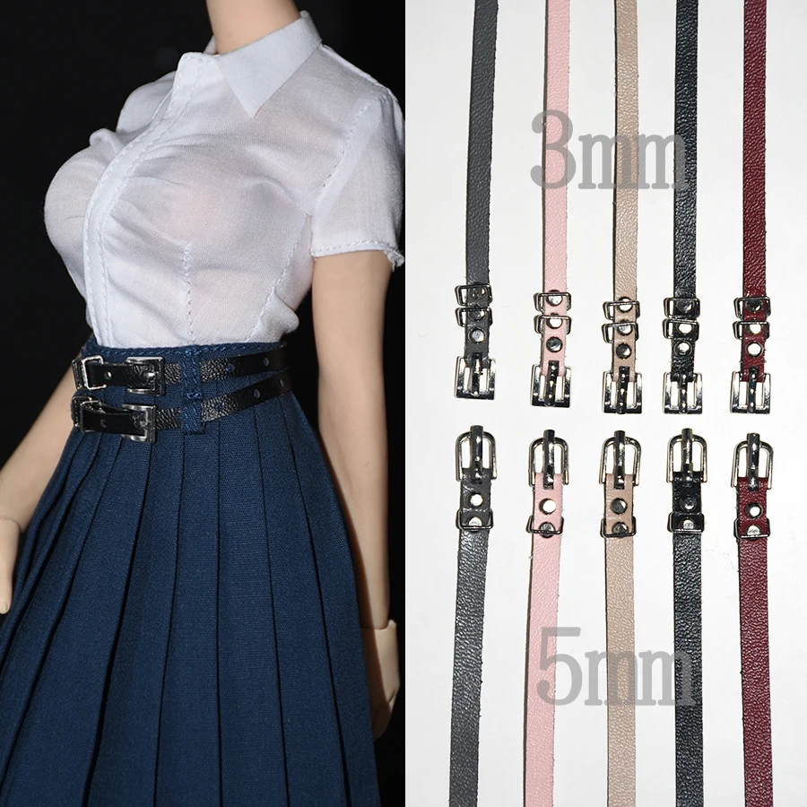 

Wide 3mm 5mm 1/6 Scale Female PU Leather Belt Waistbands Clothes Accessories Model Fit 12'' TBL PH Soldier Action Figure Body