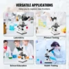 VEVOR Compound Trinocular Microscope 40X-2500/40X-5000X Magnification Lab Microscope with LED Illumination & External Interface 6