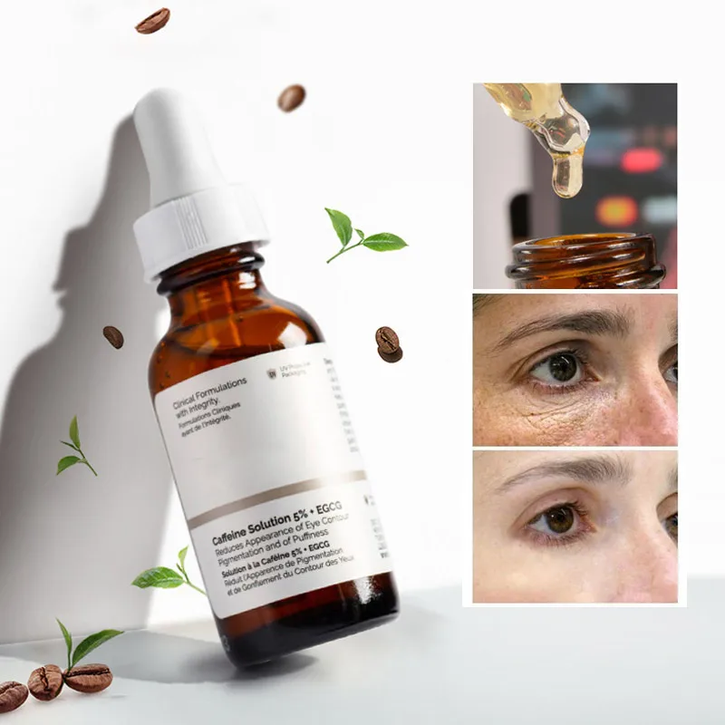 

5 Pcs/Lot Caffeine Solution 5% + EGCG Eye Serum Lightening Fine Line Removal Dark Circle Reduces Eye Puffiness Eye Care