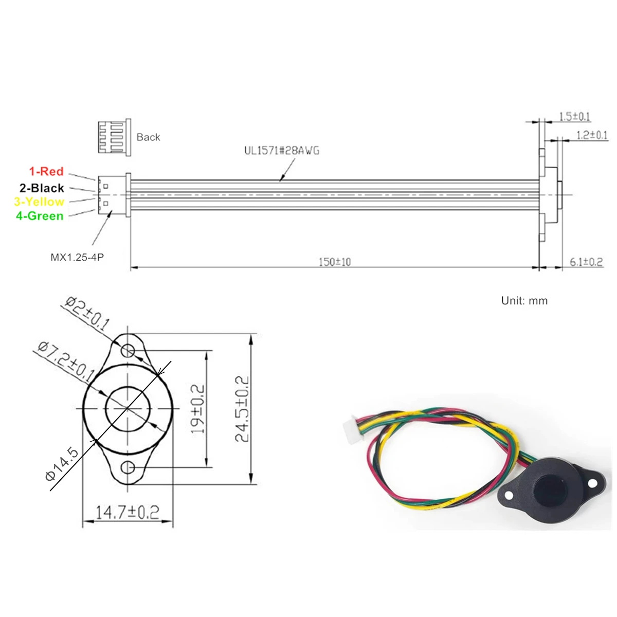 PONO TSD20 - ToF LiDAR Sensor Module - 20m - PONO-TSD20-U