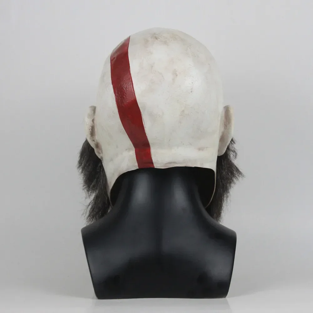 God of War Kratos Latex Mask Cosplay Prop