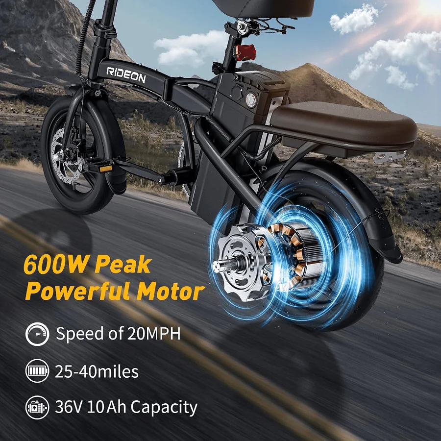 Deepower Electric Bike K100 400W Folding Ebike 48V30AH Removable Battery Disc Brake City Commuter Electric Bicycle for Adults 3 S70523b933e3d43df9899a97bafbe3ba5d