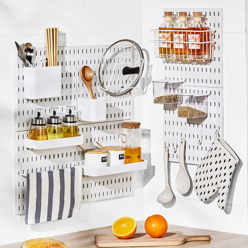 Multi-Functional Pegboard Wall Organizer with Shelves