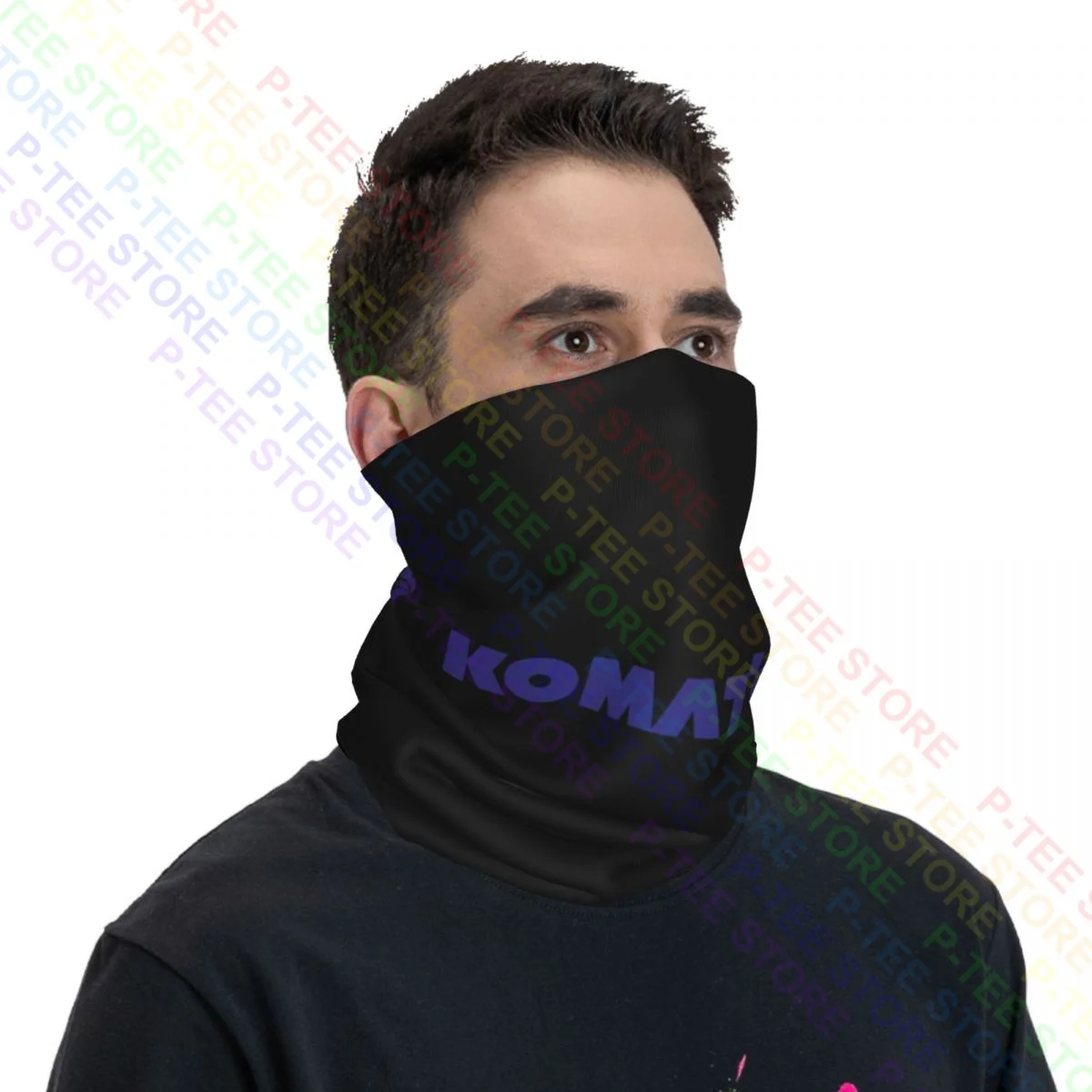 Komatsu Tractor Emblem Car Moto Neck Gaiter Bandana Scarf Face Mask Sports Windproof Outdoor Sports